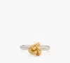 Kate Spade Double Knot Ring In Silver Gold