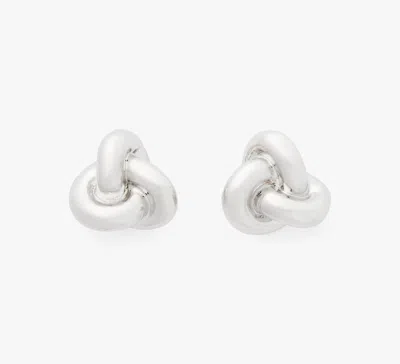 Kate Spade Double Knot Studs In Silver