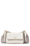 Kate Spade Women's Double-up Layered Leather Shoulder Bag In Warm Taupe/ Ivory