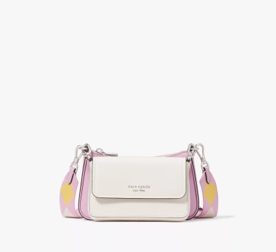 Kate Spade Double Up Colorblocked Crossbody In Parchment