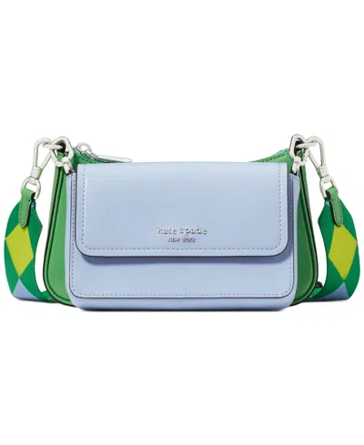 Kate Spade Double Up Colorblocked Saffiano Leather Crossbody In North Star Multi