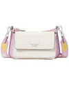 KATE SPADE DOUBLE UP COLORBLOCKED SAFFIANO LEATHER CROSSBODY