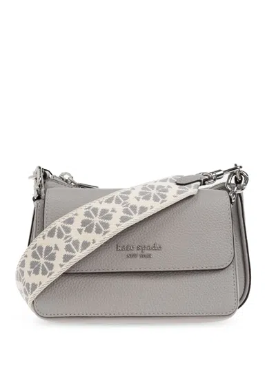 Kate Spade Double Up Shoulder Bag In Grey