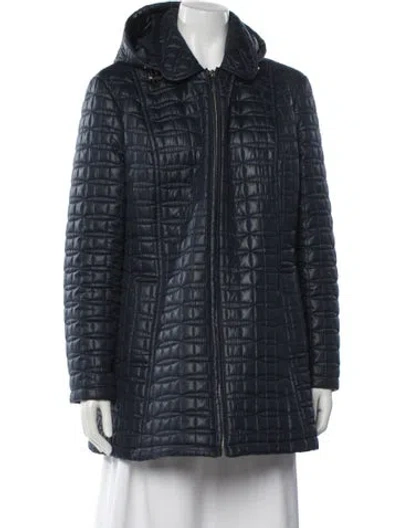 Pre-owned Kate Spade Down Coat In Blue