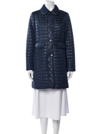 Pre-owned Kate Spade Down Coat In Blue