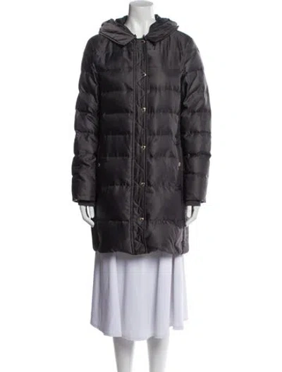 Pre-owned Kate Spade Down Coat In Gray