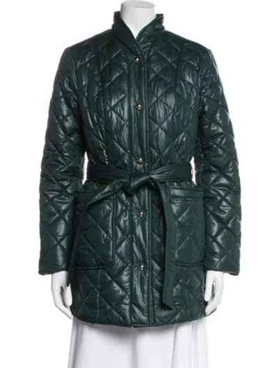 Pre-owned Kate Spade Down Coat In Green