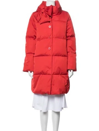 Pre-owned Kate Spade Down Coat In Red
