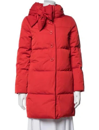 Pre-owned Kate Spade Down Coat In Red