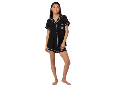 Kate Spade Dream A Little Dream Short Pajama Set Women's Pajama Sets Black: Md