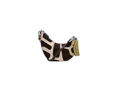 Kate Spade Duo Giraffe Haircalf Mini Shoulder Bag Wallet Handbags, Leather In Black