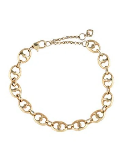 Pre-owned Kate Spade Duo Heart Link Bracelet, 9" In Multicolor