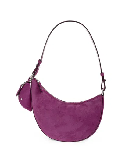 Kate Spade Duo Mini Suede Shoulder Bag In Purple