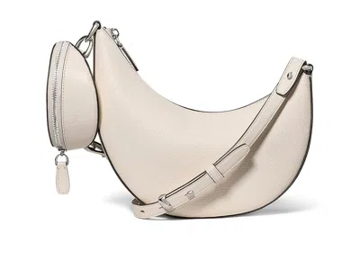 Kate Spade Duo Pebbled Leather Crossbody Bag With Embellished Strap Cross Body Handbags Cashew Milk: One Size In White
