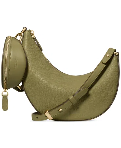 Kate Spade Duo Small Pebbled Leather Crossbody Bag In Green