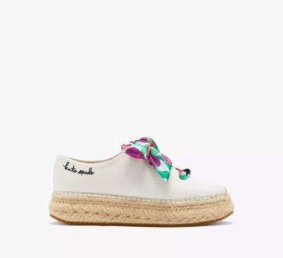 Kate Spade Eastwell Orchid Bloom Sneakers In Fresh White