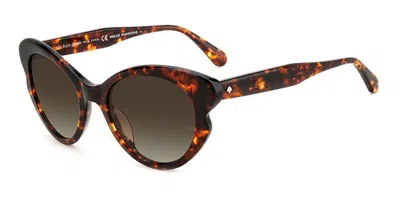 Kate Spade Elina/g/s Asian Fit 086/ha Women's Sunglasses Tortoiseshell Size 53 In Brown