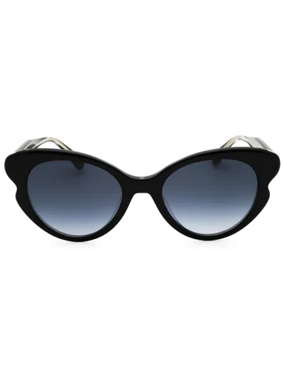 Kate Spade Elina/g/s Sunglasses In Black/dark Grey Shaded
