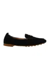 Kate Spade Eliza Logo-plaque Suede Loafers In Black