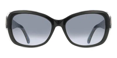 Kate Spade Elowen/g/s Asian Fit 807/9o Women's Sunglasses Black Size 55