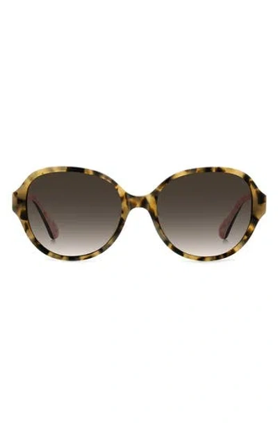 Kate Spade Emalie 56mm Gradient Oval Sunglasses In Yellow