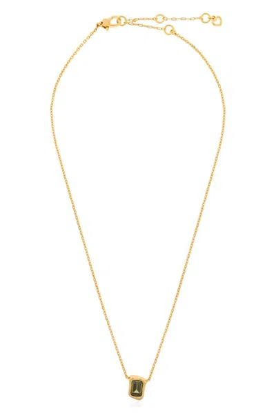 Kate Spade New York Molten Glass Pendant Necklace, 16-19 In Gold