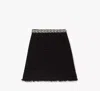 Kate Spade Embellished Tweed Skirt In Black