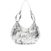 Kate Spade Emblellished Ring Shoulder Bag In Silver