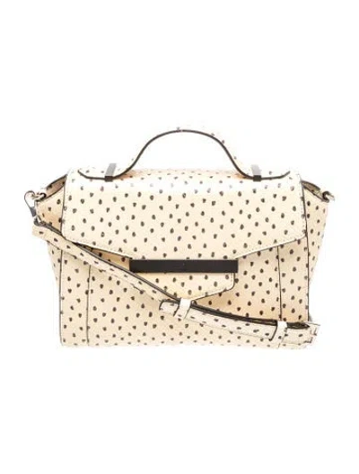 Pre-owned Kate Spade Embossed Leather Top Handle Bag In Yellow