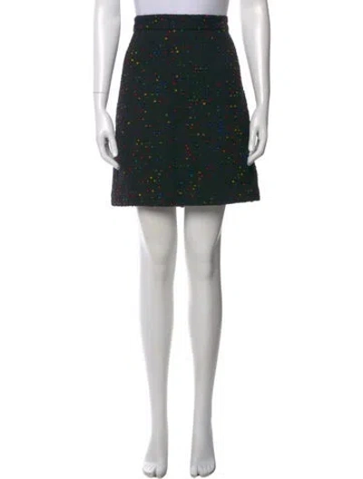 Pre-owned Kate Spade Embroidered Accent Long Skirt In Black