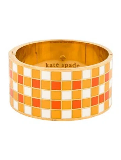 Pre-owned Kate Spade Enamel 'a Walk In The Park' Idiom Bangle, 7" In Multi