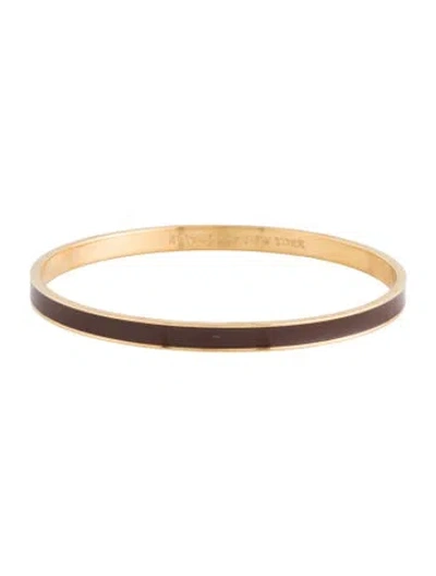 Pre-owned Kate Spade Enamel Bangle, 8" In Brown
