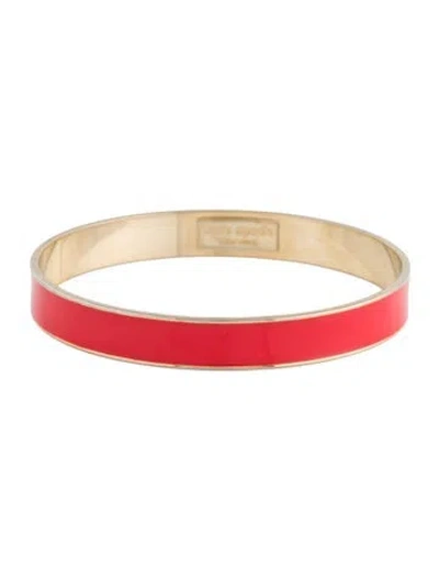 Pre-owned Kate Spade Enamel Bangle, 8.25" In Red