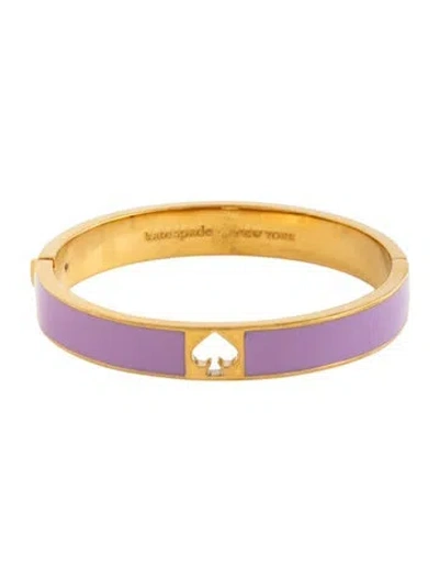 Pre-owned Kate Spade Enamel Bangle Bracelet, 7" In Purple