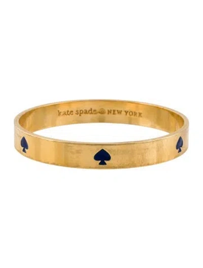 Pre-owned Kate Spade Enamel Bangle Bracelet, 8" In Blue
