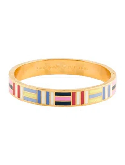 Pre-owned Kate Spade Enamel Born To Fly Bangle Bracelet, 7" In Multi