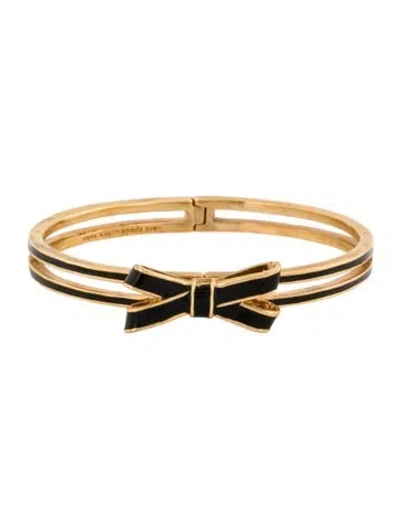 Pre-owned Kate Spade Enamel Bow Hinge Bangle Bracelet, 6.75" In Multi