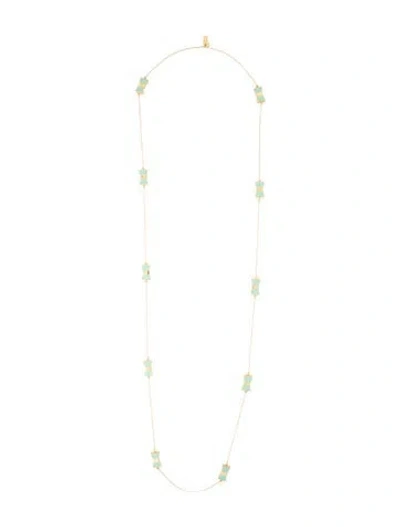 Pre-owned Kate Spade Enamel Bow Station Necklace, 22.5" In Multi