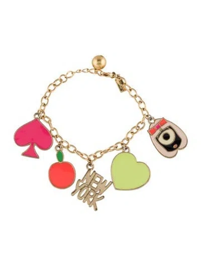 Pre-owned Kate Spade Enamel Charm Bracelet, 7.75" In Multi