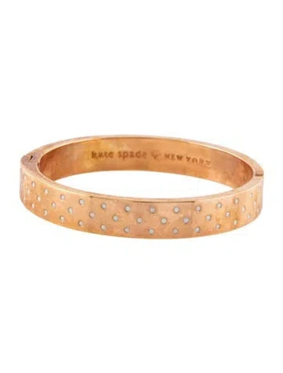 Pre-owned Kate Spade Enamel Dotted Hinge Bangle Bracelet, 6.75" In Multicolor