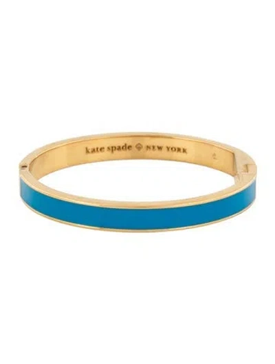 Pre-owned Kate Spade Enamel 'head In The Clouds' Bangle Bracelet, 7" In Blue