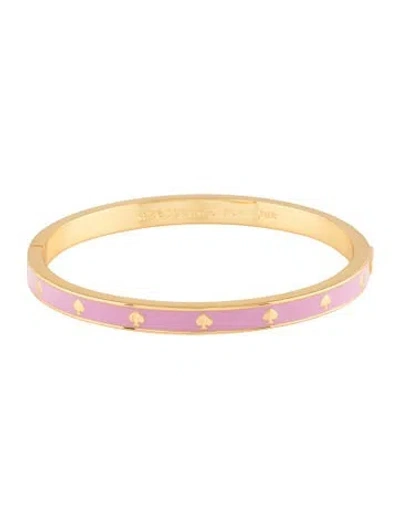 Pre-owned Kate Spade Enamel Hinged Bracelet, 7" In Pink