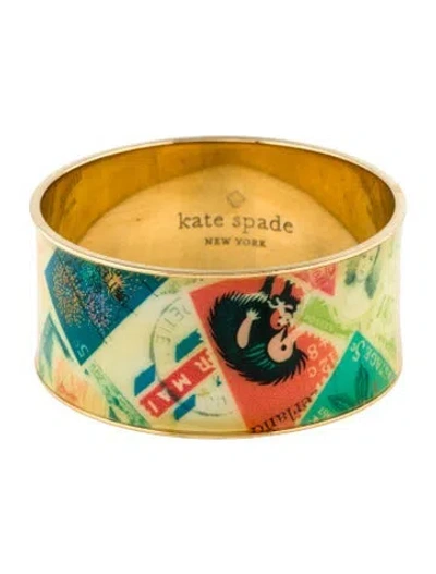 Pre-owned Kate Spade Enamel "hit The Road" Bangle Bracelet, 8.25" In Multi