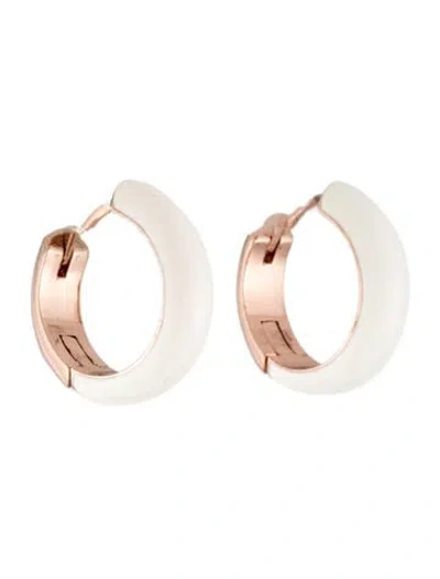 Pre-owned Kate Spade Enamel Hoop Earrings In Multi