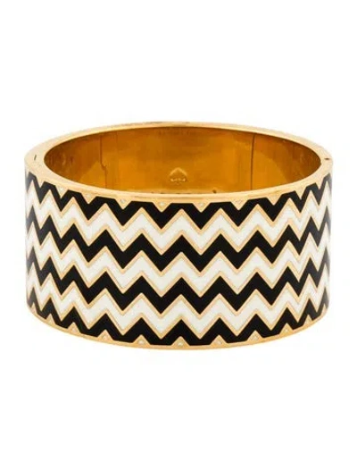 Pre-owned Kate Spade Enamel "la Vida Loca" Hinged Bangle Bracelet, 6.5" In Multi