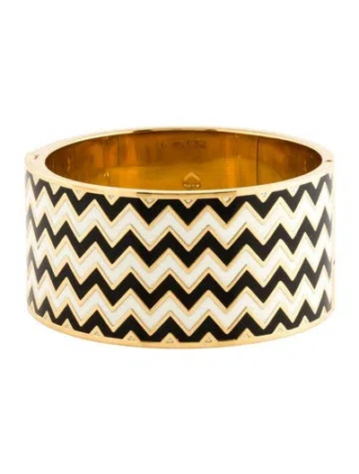 Pre-owned Kate Spade Enamel La Vida Loca Wide Bangle Bracelet, 7" In Multi