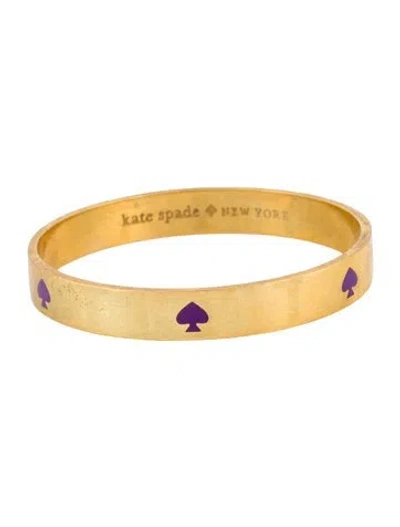 Pre-owned Kate Spade Enamel Spade Bangle Bracelet, 8" In Multi