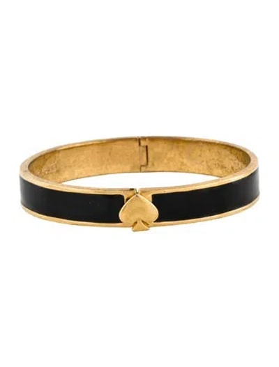 Pre-owned Kate Spade Enamel Spade Hinge Bangle Bracelet, 7" In Multi