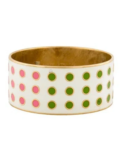 Pre-owned Kate Spade Enamel "sweet Nothings" Bangle Bracelet, 8.25" In Multi