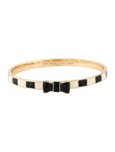 Pre-owned Kate Spade Enamel Take A Bow Enamel Bangle Bracelet, 7.75" In Multi